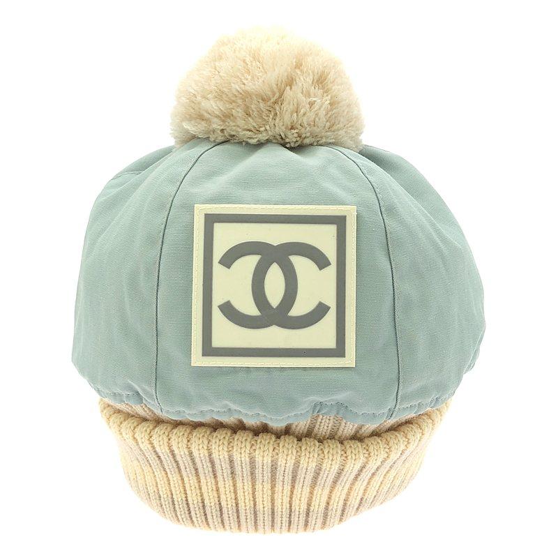 ★CHANEL★シャネル ニット帽子 スポーツライン ココマーク ☆CHANEL☆シャネル ニット帽子 スポーツライン ココマーク