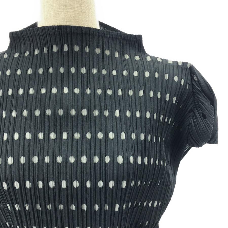 【極美品】プリーツプリーズイッセイミヤケ ドット柄ティアード切替ジャケット PLEATS PLEASE ISSEY MIYAKE - 極美品 プリーツプリーズ