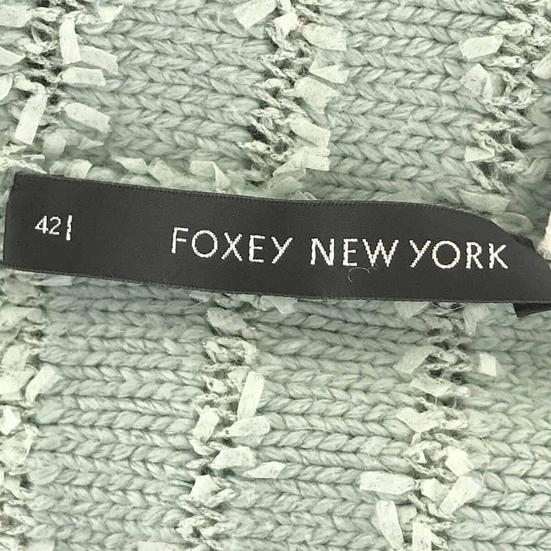 FOXEY NEW YORK / フォクシーニューヨーク | コットン レーヨン テープ 装飾 クルーネック ボレロ カーディガン | 42 | グリーン｜kldclothing｜05