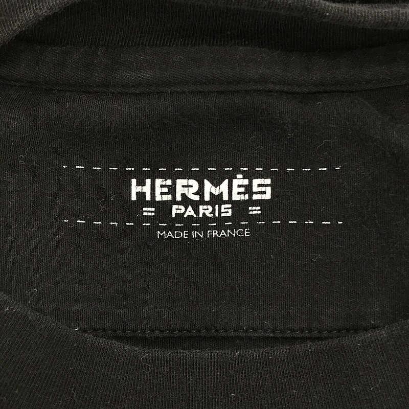 HERMES / エルメス | 刺繍 クルーネックカットソー Tシャツ | 36 | ブラック | レディース｜kldclothing｜05
