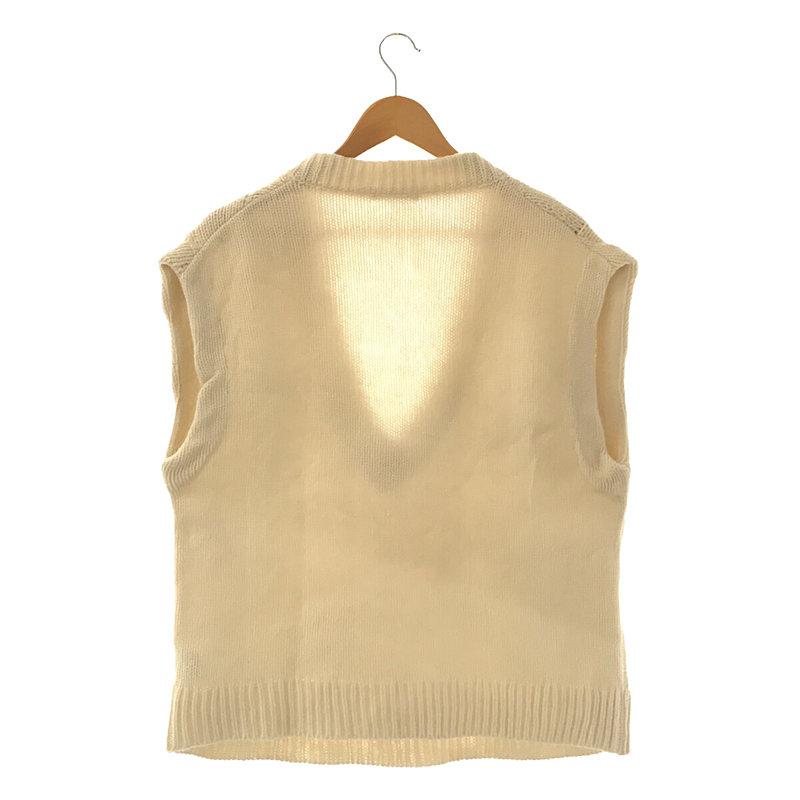 ENCHAINEMENT / アンシェヌマン | 2022AW | Block Knit Vest ブロック ニット ベスト | F | ホワイト｜kldclothing｜04