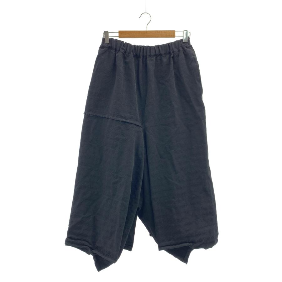 コムデギャルソンコムデギャルソン　プリーツ加工ガウチョパンツ 綿100% COMME des GARCONS（コムデギャルソン） 製品染め クロップドワイド