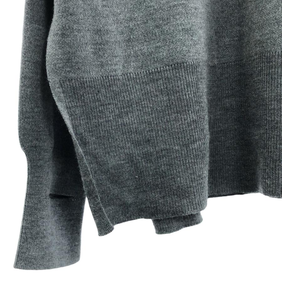 ENFOLD - ENFOLD / エンフォルド | HOODED-PULLOVER / ウール スリット ニット フーディ | 38 | グレー | レディース ENFOLD（エンフォルド） | HOODED-PULLOVER / ウール スリット ニット