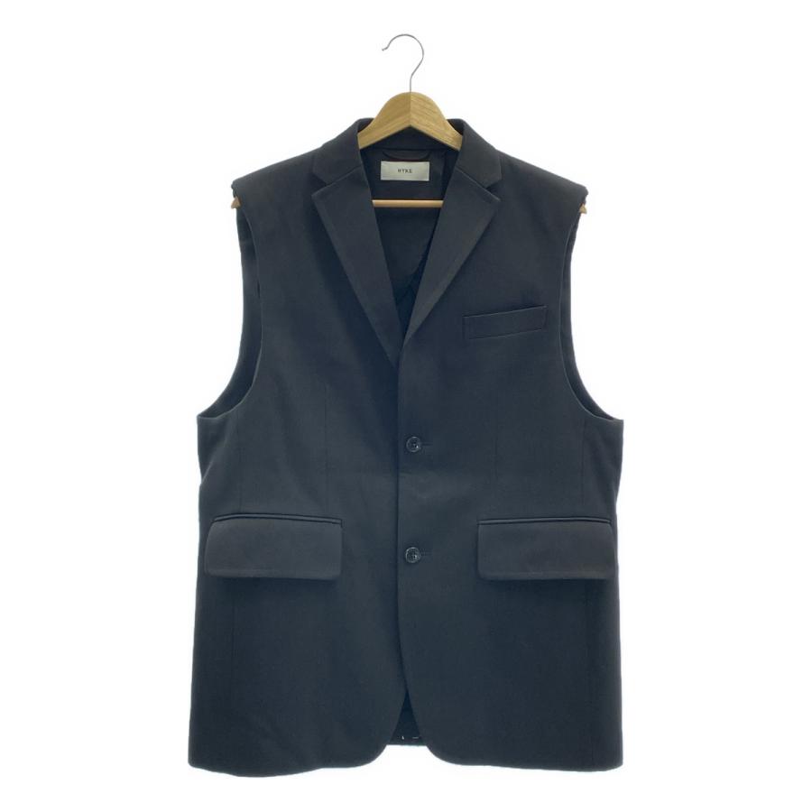 HYKE ダブルクロス ベスト HYKE（ハイク） DOUBLE CLOTH VEST / オーバーシルエット ロゴボタン