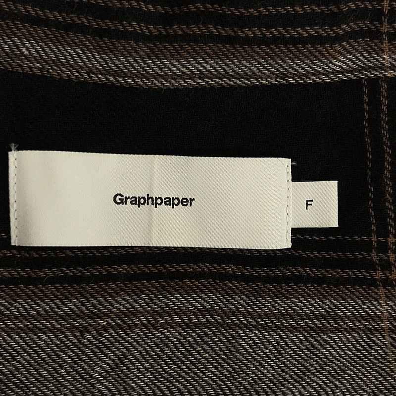 Graphpaper / グラフペーパー | Check Band Collar Big Sleeve Shirt / バンドカラー ビッグスリーブ シャツ | F | ブラック系 | メンズ｜kldclothing｜05