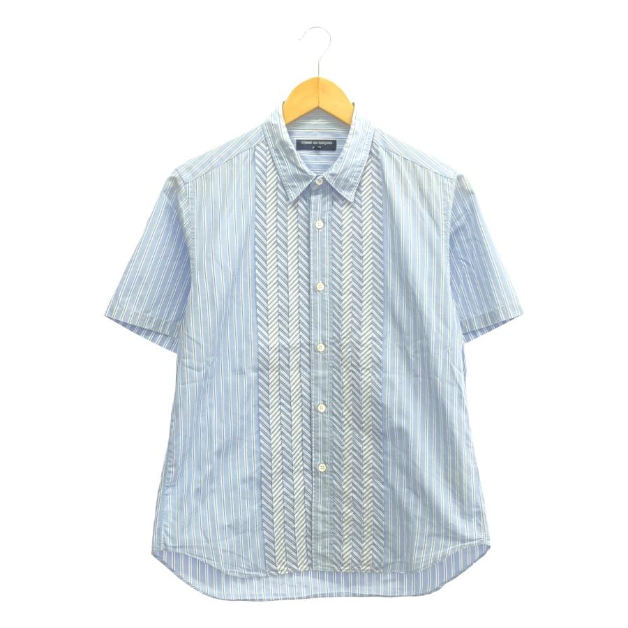 D222107 COMME des GARCONS パッチワークシャツ Comme Des Garçons Shirt パッチワーク シャツ | ブルー