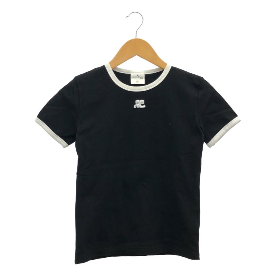Courreges/クレージュ ロゴ プリント クルーネック Tシャツ COURREGES / クレージュ ワンポイントロゴ クルーネック Tシャツ