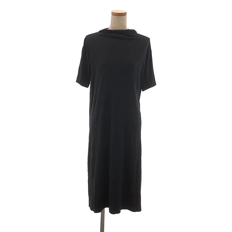 美品ヨーガンレール麻コットン ハイネック カットソー チュニックM ブラック 美品ヨーガンレール麻コットン ハイネック カットソー チュニックM