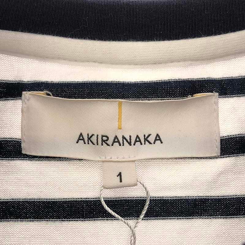 アキラナカ AKIRANAKA ボーダー デザイン 長袖リネンニット1サイズ アキラナカ AKIRANAKA ボーダー デザイン 長袖リネンニット1サイズ