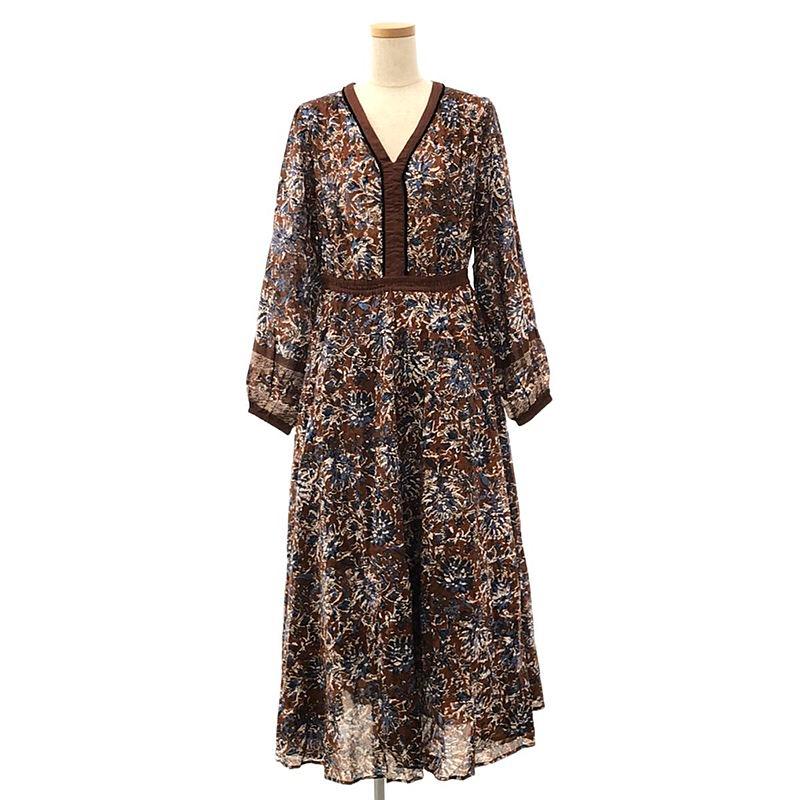 美品】 ne Quittez pas / ヌキテパ | Vネック 総柄 ボリュームスリーブ 