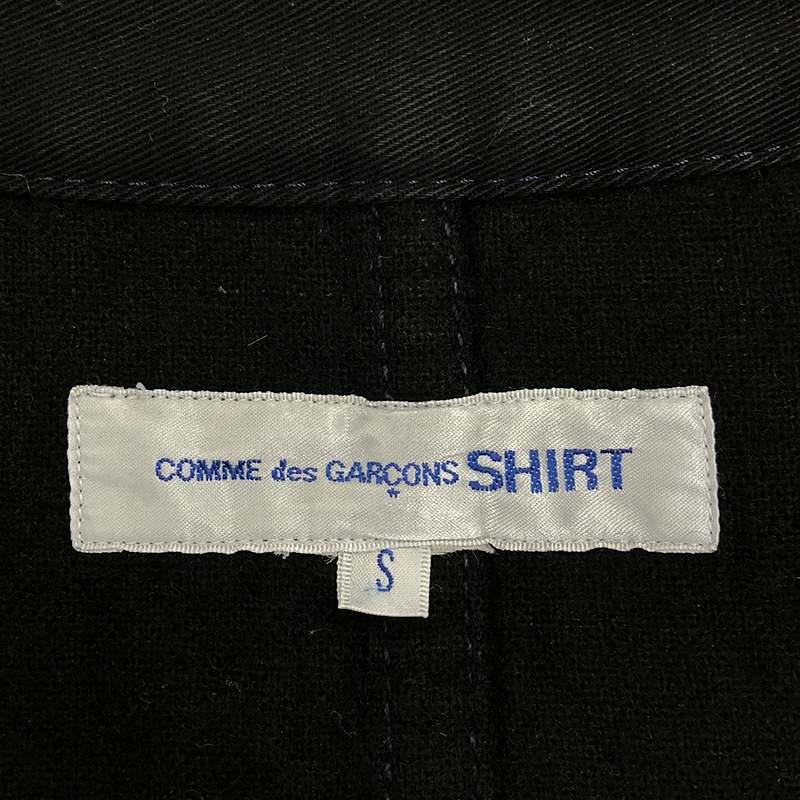 COMME des GARCONS SHIRT / コムデギャルソンシャツ | 製品加工 ステッチワーク シングル ステンカラーコート | S | ブラック | メンズ｜kldclothing｜05