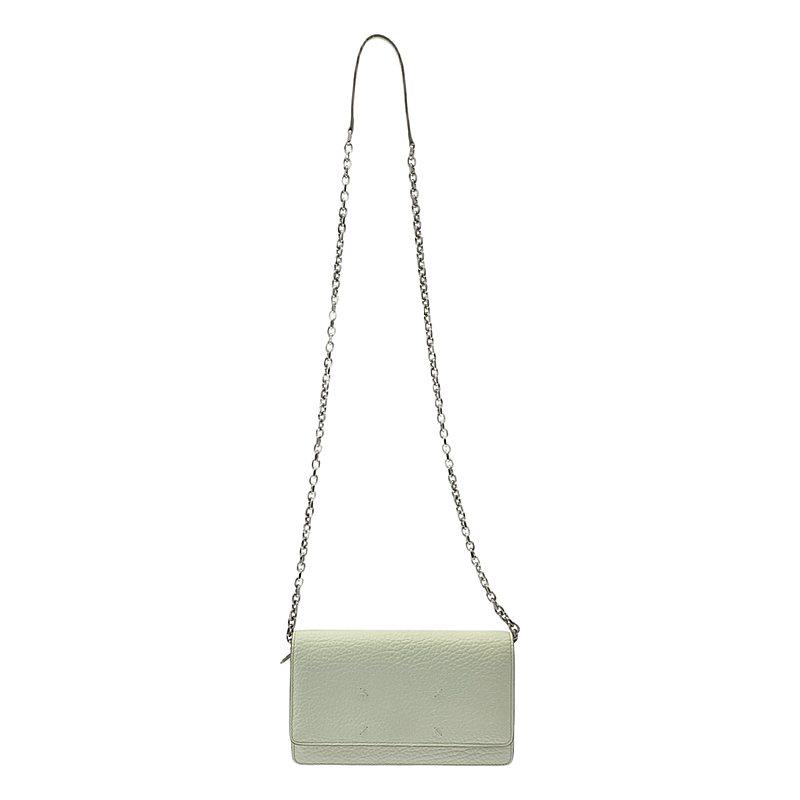 【新品】  Maison Margiela / メゾンマルジェラ | 2023AW | チェーン レザーウォレット ショルダーバッグ | ホワイト | レディース Maison Margiela（メゾンマルジェラ） 【新品】 | 2023AW | チェーン