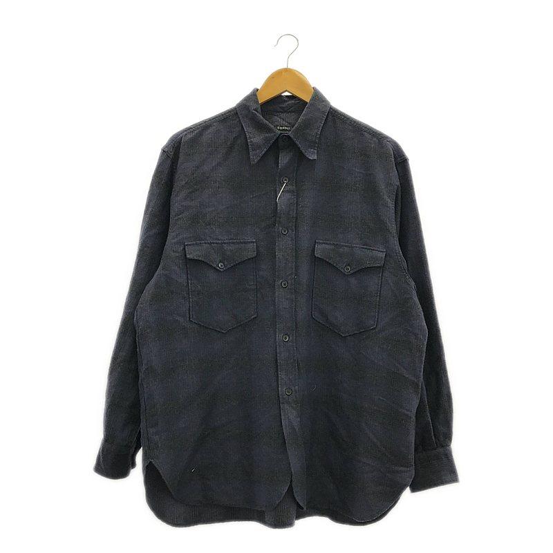 COMOLI （ コモリ）U03-02010 Navy　ウールシルク　 ワークシャツ 【中古】【007】 COMOLI（コモリ） 【美品】 | ウールシルクワークシャツ / U03-02010