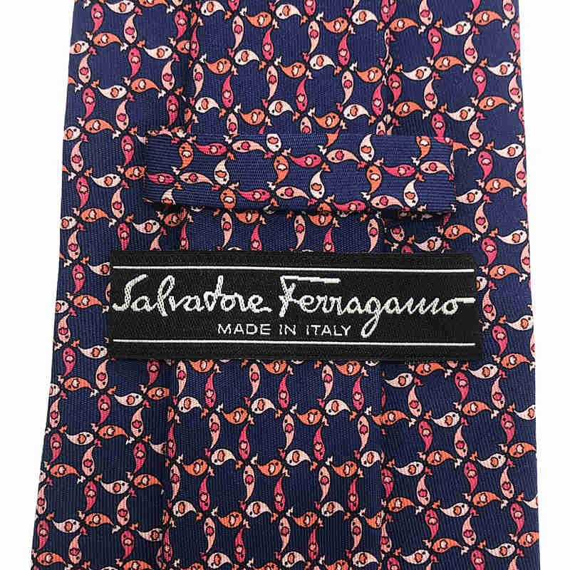 【美品】  Salvatore Ferragamo / サルヴァトーレフェラガモ | silk 100％ / シルク 総柄 ネクタイ / ビジネス フォーマル スーツ｜kldclothing｜02