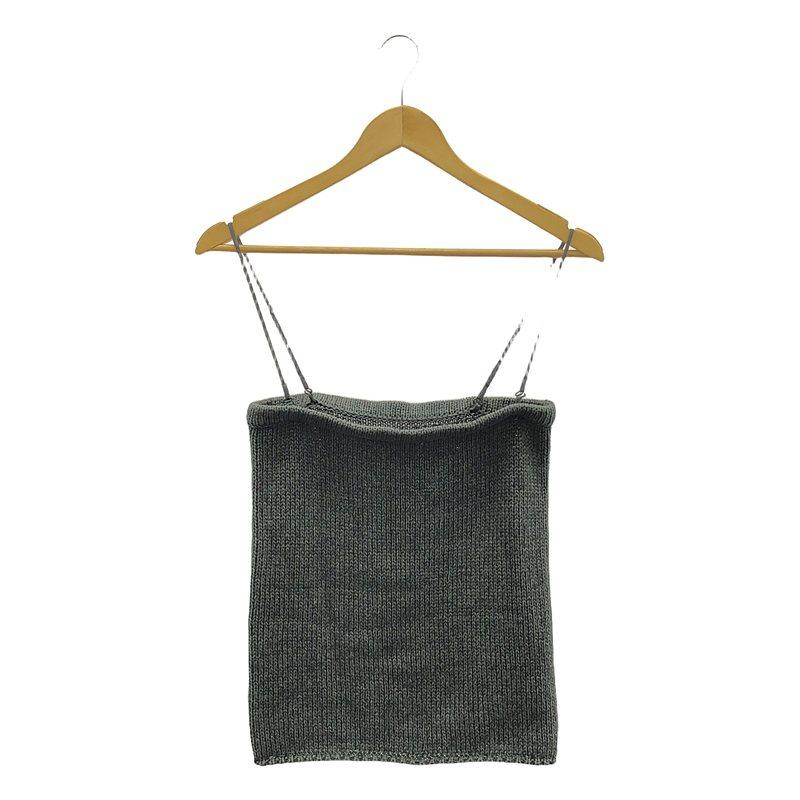 Plage - 【美品】  Plage / プラージュ | 2024SS | FIZZ ベアトップ ニット | F | グレー | レディース plage 【美品】 Plage / プラージュ | 2024SS FIZZ ベアトップ