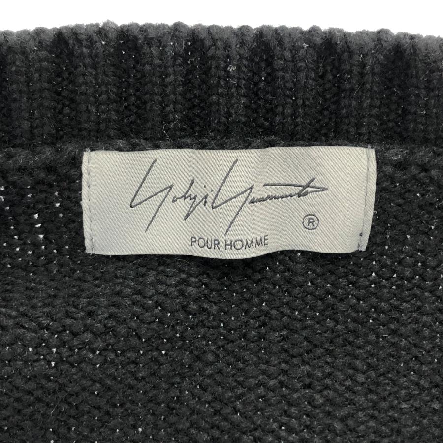 ヨウジヤマモト プール オム 毛糸ステッチ ニットジャケット ブラック 3 8006001848292_2.jpg?v=