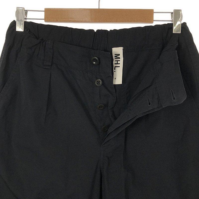 美品 MHL ファインコットンイージーパンツ 1 黒 MHL. / エム