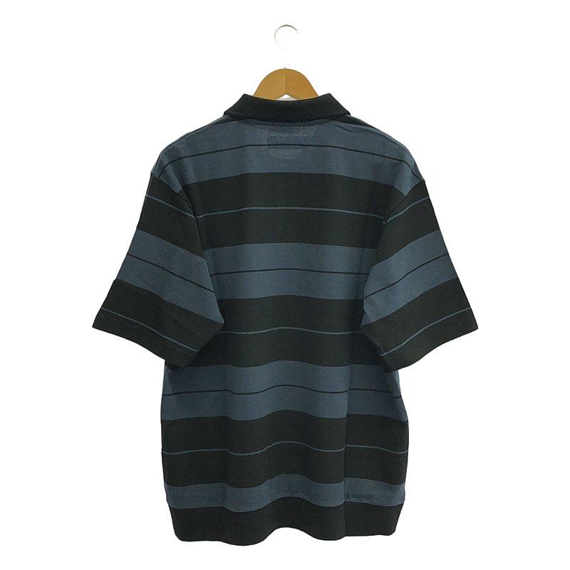 WACKO MARIA ワコマリア 23SS STRIPED ポロシャツ WACKO MARIA/STRIPED JACQUARD SUMMER KNIT POLO SHIRT（BLACK