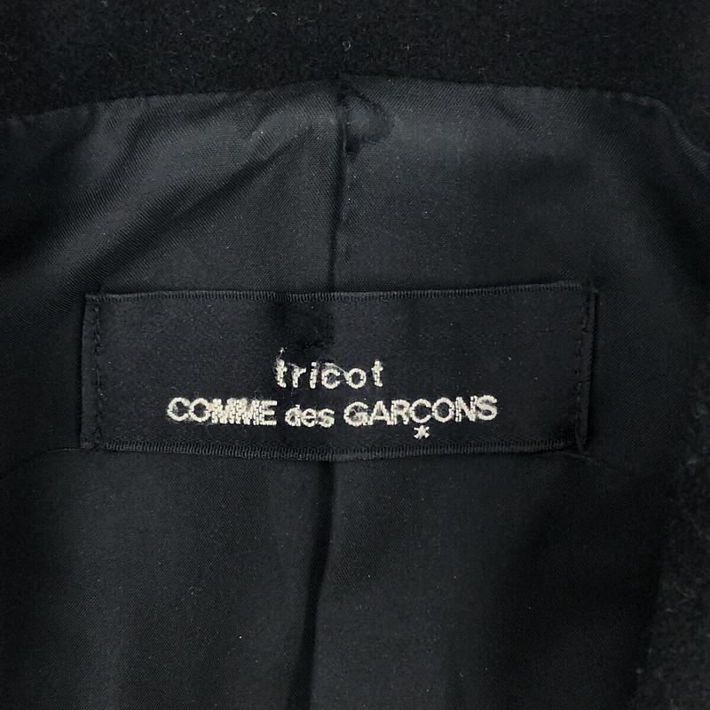 【美品】  tricot COMME des GARCONS / トリココムデギャルソン | 1980s | フライフロント ウール ジャケット ショートコート | ブラック | レディース｜kldclothing｜06