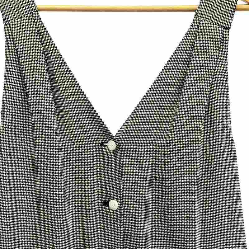 【美品】  COLUMN / コラム | 千鳥格子 コンビネゾン オールインワン | 38 | ホワイト/ブラック | レディース |  | 01