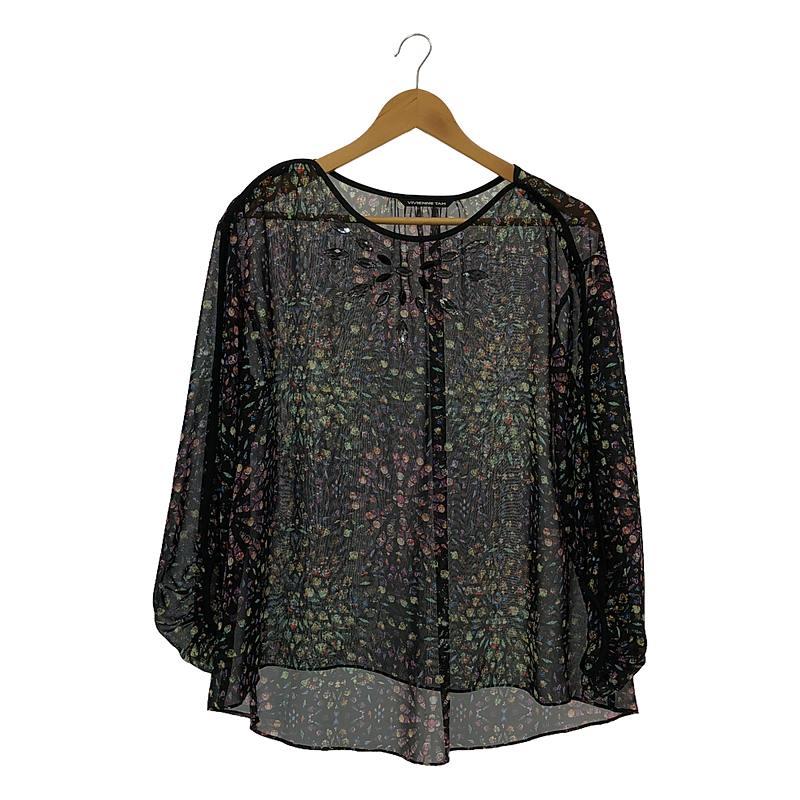 VIVIENNE TAM / ヴィヴィアンタム | ビジュー 装飾 総柄 シアー バック  