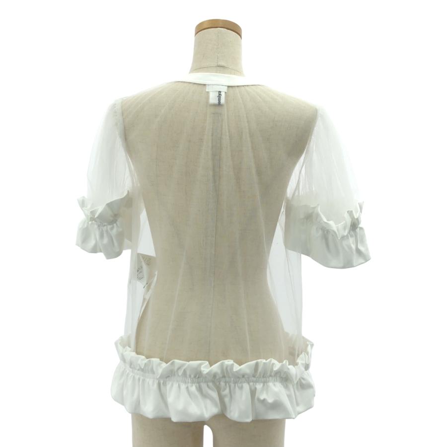 noir kei ninomiya 綿ポンチ×ナイロンチュール コットンポンチ×ナイロンチュールカーディガン(2 BLACK): noir