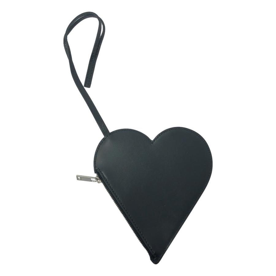 JIL SANDER ジルサンダーハートポーチ チャーム ブラック ロゴ型押し JIL SANDER（ジルサンダー） 【美品】 | HEART POUCH / レザー ロゴ