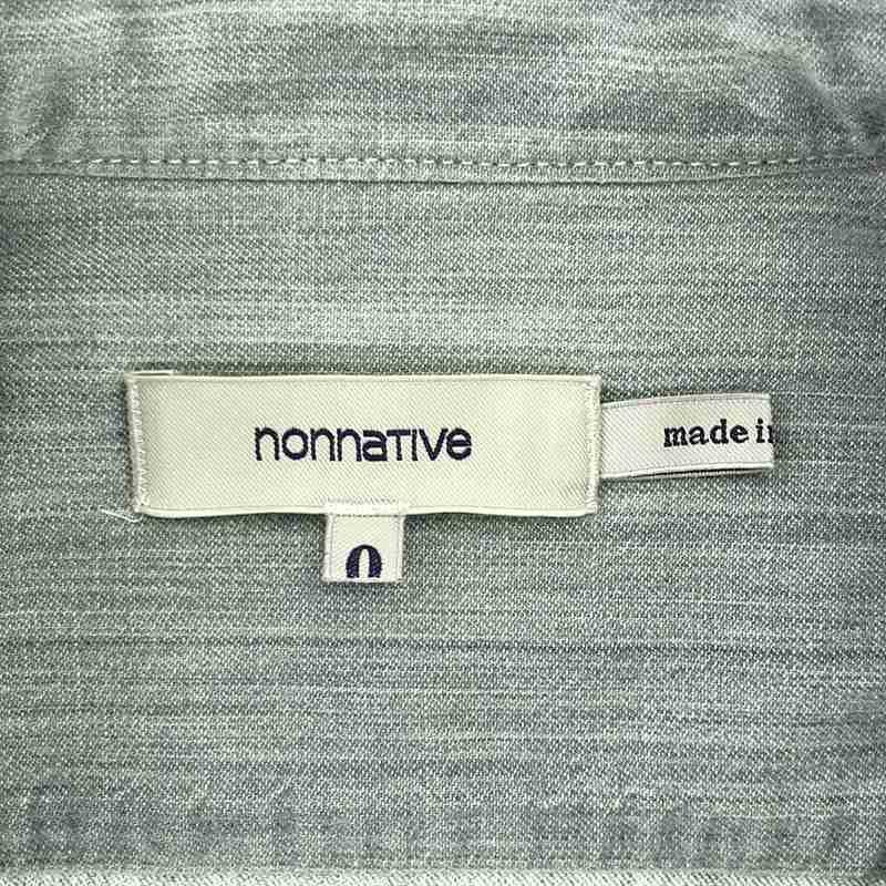 nonnative / ノンネイティブ | WANDERER SHIRT シャンブレー バンドカラー プルオーバーシャツ | 0 | インディゴ | メンズ｜kldclothing｜05