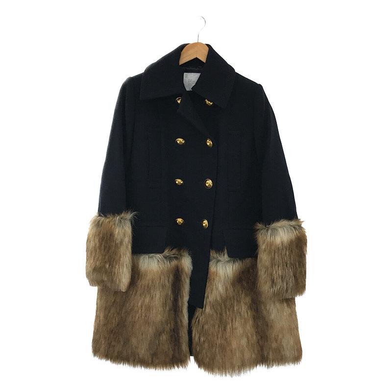 sacai 【美品】 / サカイ | 2017AW フェイクファー ドッキングPコート 
