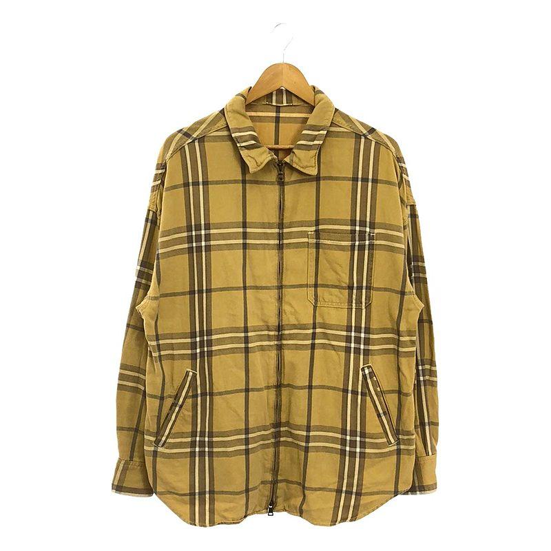Deuxieme Classe チェック ダブルジップ シャツ ジャケット Deuxieme Classe チェックZIPシャツ