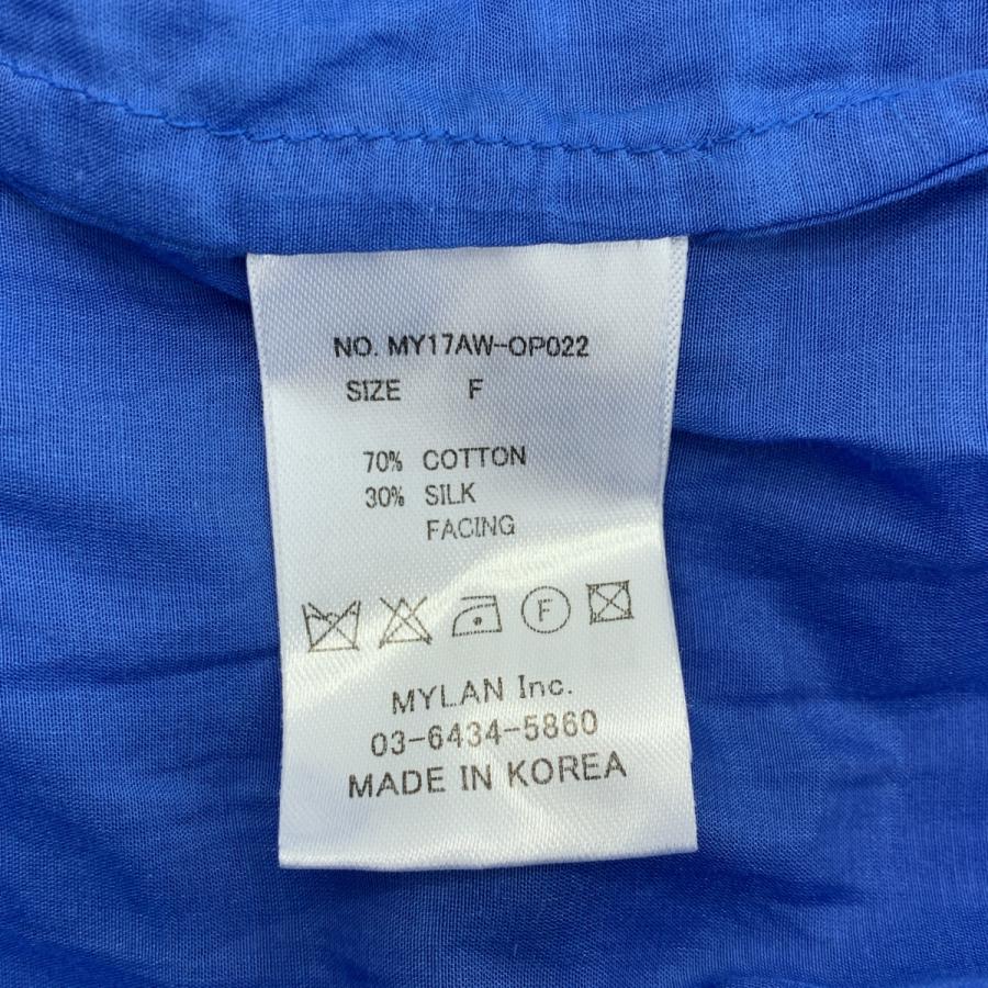 MYLAN / マイラン コットン シルク ギャザー クリンクル ワンピース