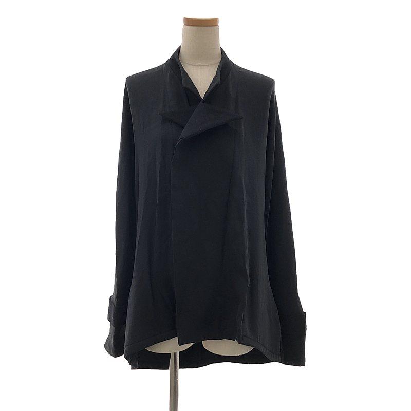 Yohji Yamamoto FEMME / ヨウジヤマモトファム | シルク 立体カラー 異  