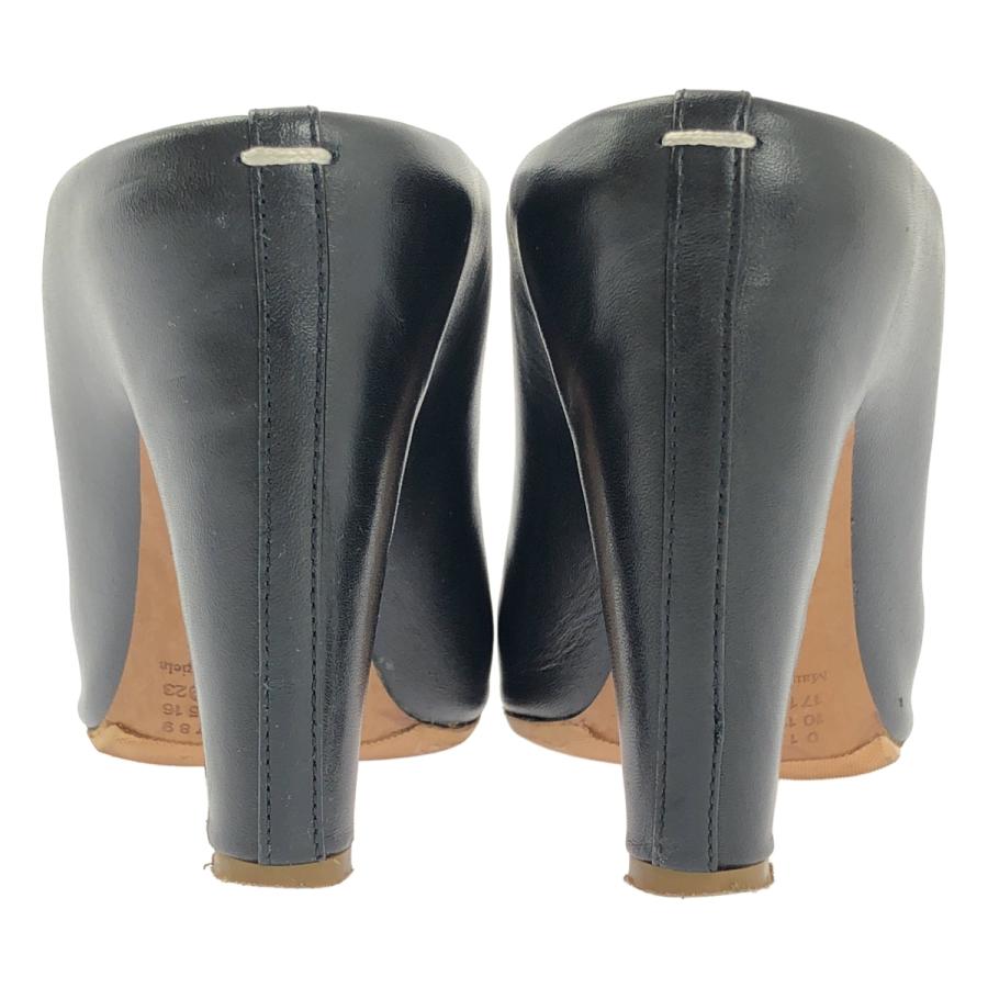 マルタンマルジェラ ネイビー レザー オープントゥ ブーティ 36 ブーツ Maison Martin Margiela / メゾンマルタンマルジェラ レザー オープン