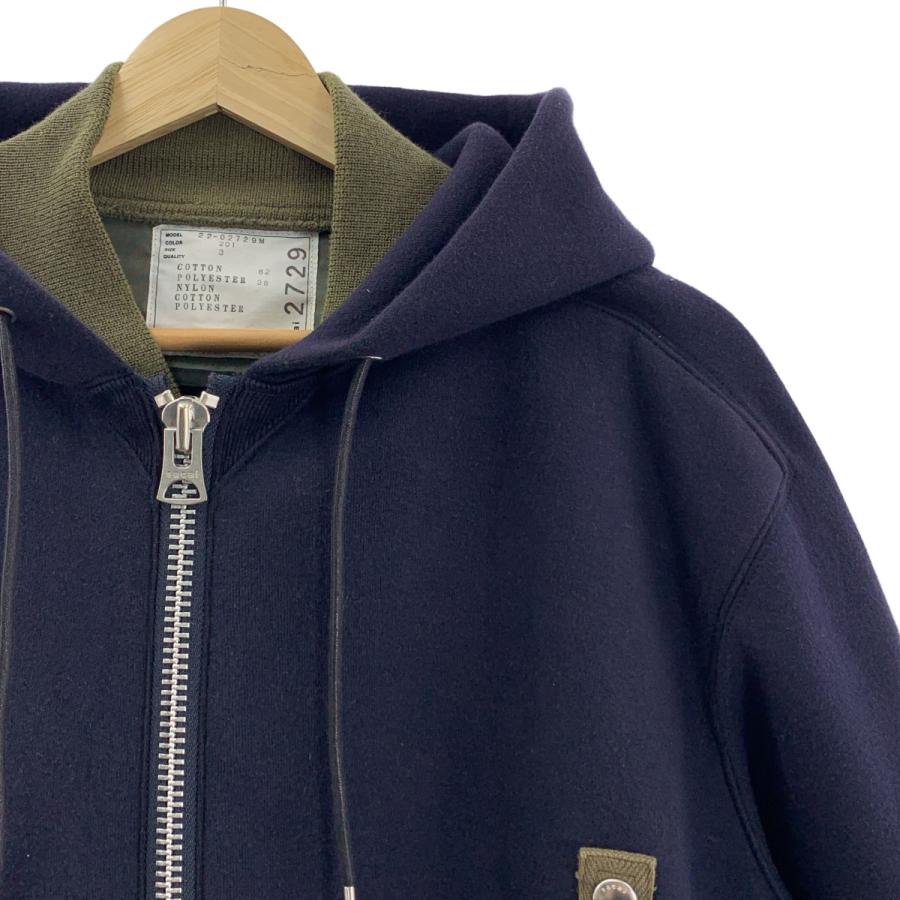 【sacai】定番MA-1 ドッキング トレーナー サイズ表記1(S) sacai / サカイ ドッキング スウェット MA-1 ジップアップ