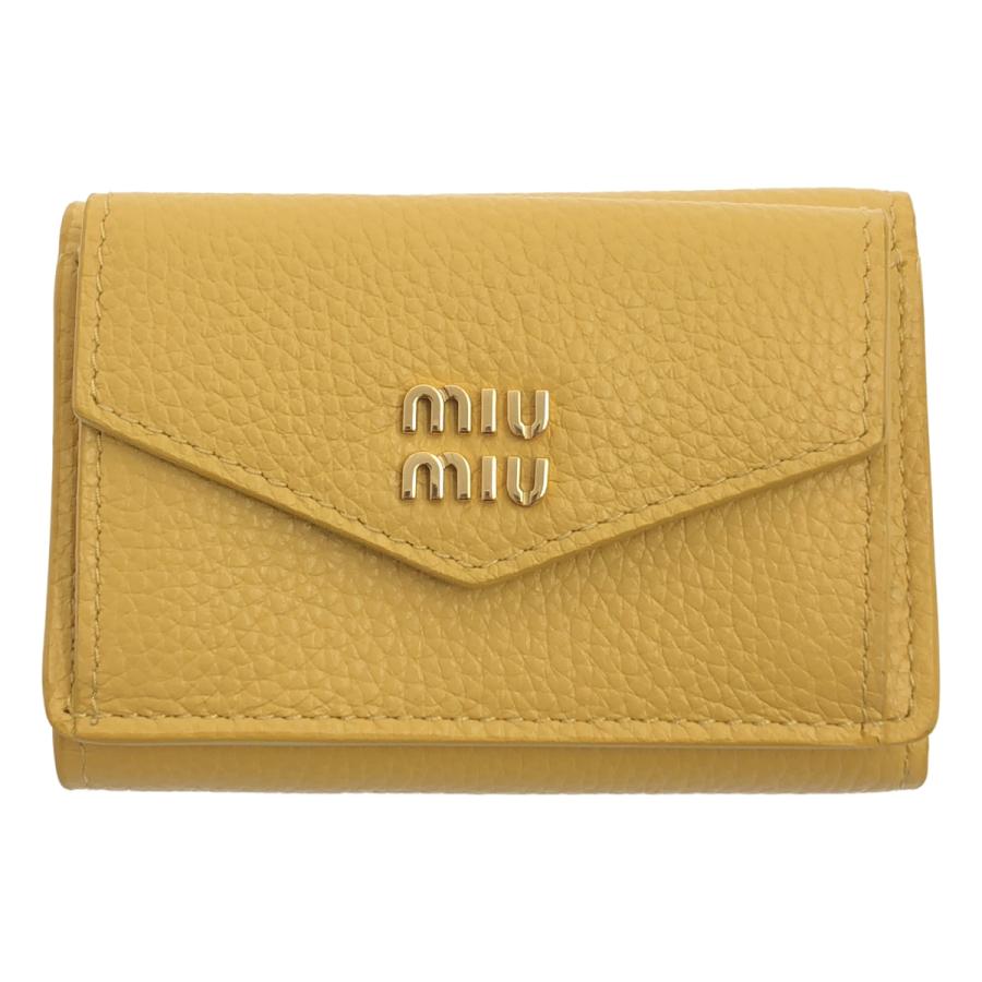 miu miu（ミュウミュウ） ヴィッテロダイノレザー 三つ折り財布 : KLD