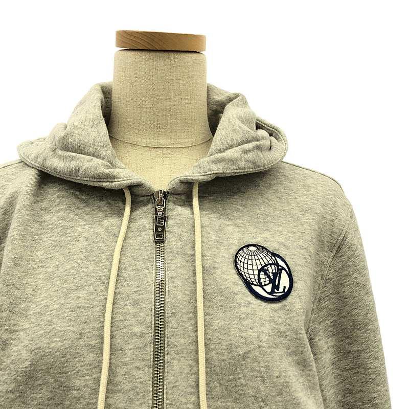LOUIS VUITTON - ルイ・ヴィトン ジップアップパーカー レザーパッチ レディース SIZE S LOUIS VUITTON LOUIS VUITTON - ルイ・ヴィトン ジップアップパーカー レザー
