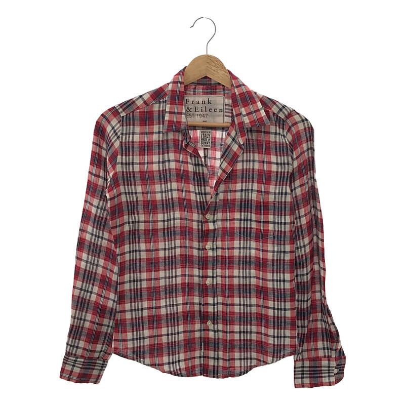 Frank&Eileen - 【美品】  Frank&Eileen / フランクアンドアイリーン | チェック リネンシャツ | XXS | レッド/ブルー/ホワイト | レディース Frank&Eileen 【美品】 / フランクアンドアイリーン | チェック