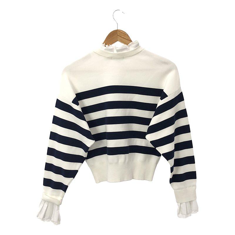 トップス nagonstans 22aw mix border pullover nagonstans 22aw mix border pullover