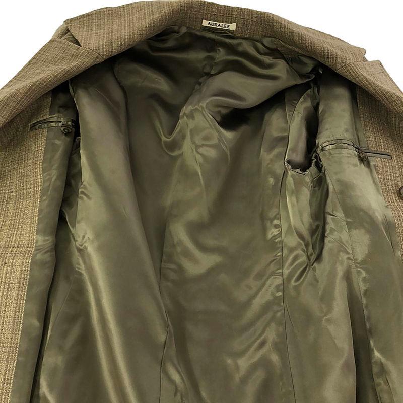 オーラリー　AURALEE ベビーアルパカ　ノーカラーコート　ネイビー　M cfa014e8-862b-42b7-a3db-