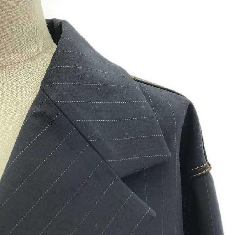 sacai Chalk Stripe Bonding Jacket(サイズ3) 中古・古着通販】sacai (サカイ) Chalk Stripe Bonding Jacket