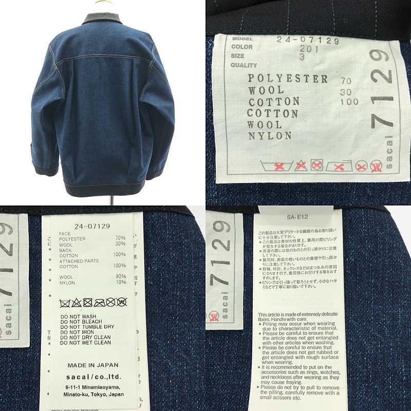 sacai（サカイ） 【美品】 | 2024SS | Chalk Stripe Bonding Jacket 