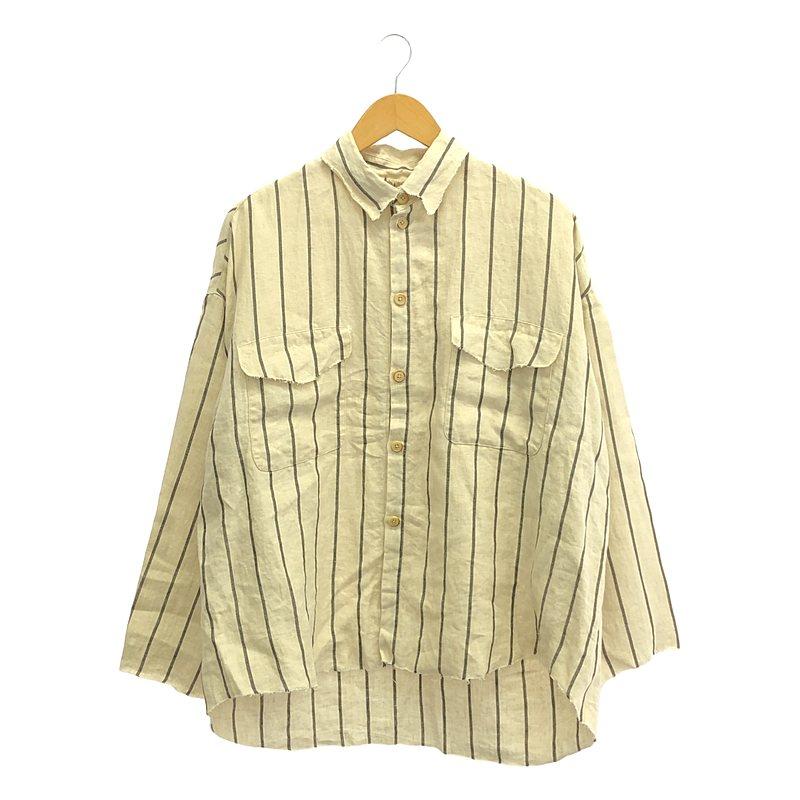 ISABELLA STEFANELLI / イザベラステファネリ | Jarome / over shirt  / 手織り オーバーシャツ | ecru | メンズ | 