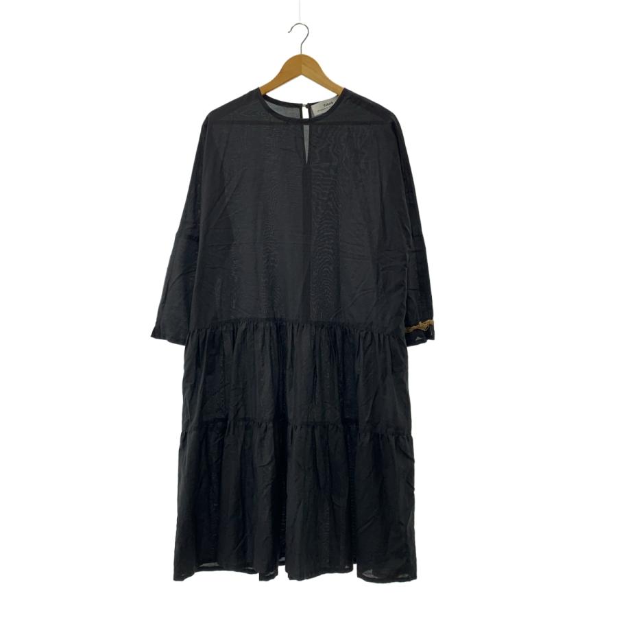 Tabrik tabrik / タブリク コットン シルク ティアードワンピース  