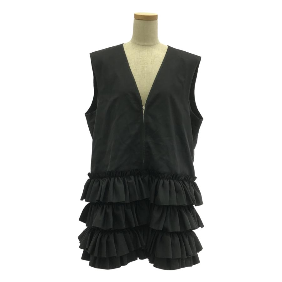 【美品】コムデギャルソントリコ　フリルロングベスト 美品】コムデギャルソントリコ フリルロングベスト tricot COMME