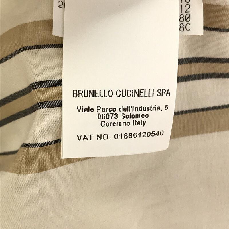 BRUNELLO CUCINELLI / ブルネロクチネリ | ストライプ ワンピース | XS | ベージュ | レディース｜kldclothing｜08