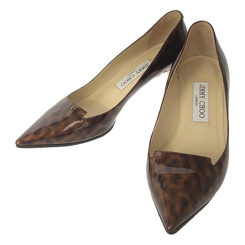 JIMMY CHOO 【美品】 / ジミーチュウ | ALLURE エナメル レオパード柄 