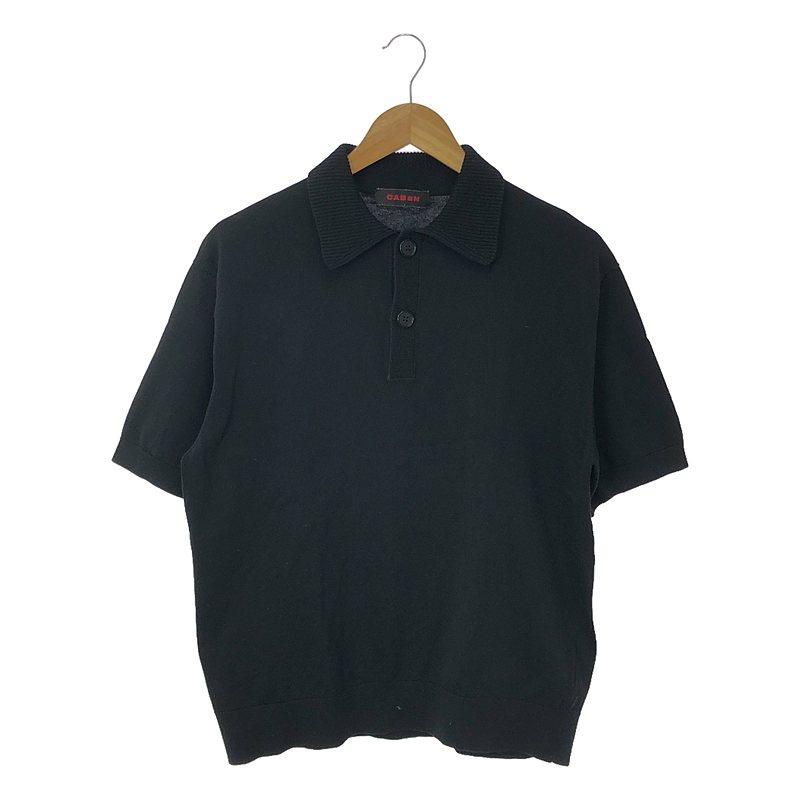 美品/XL オーラリーニットカシミヤ長袖ポロシャツセーターネイビー紺