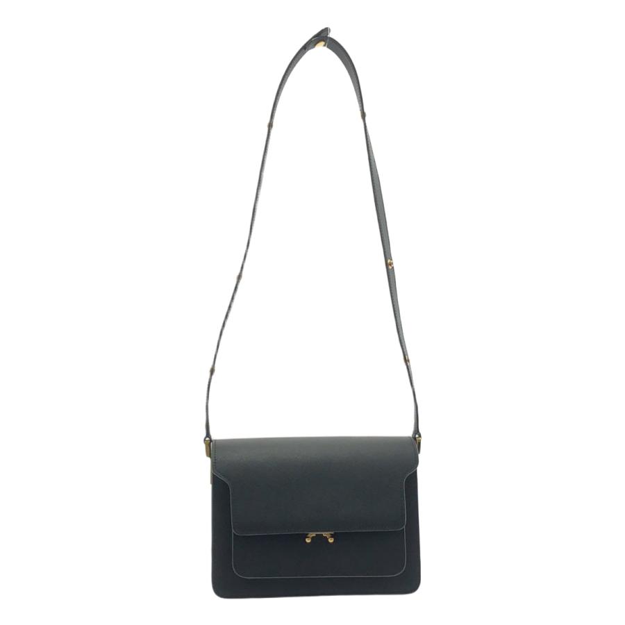 【美品】  MARNI / マルニ | トランク ミディアム サフィアーノレザー ショルダーバッグ | ブラック | レディース MARNI（マルニ） 【美品】 | トランク ミディアム サフィアーノレザー