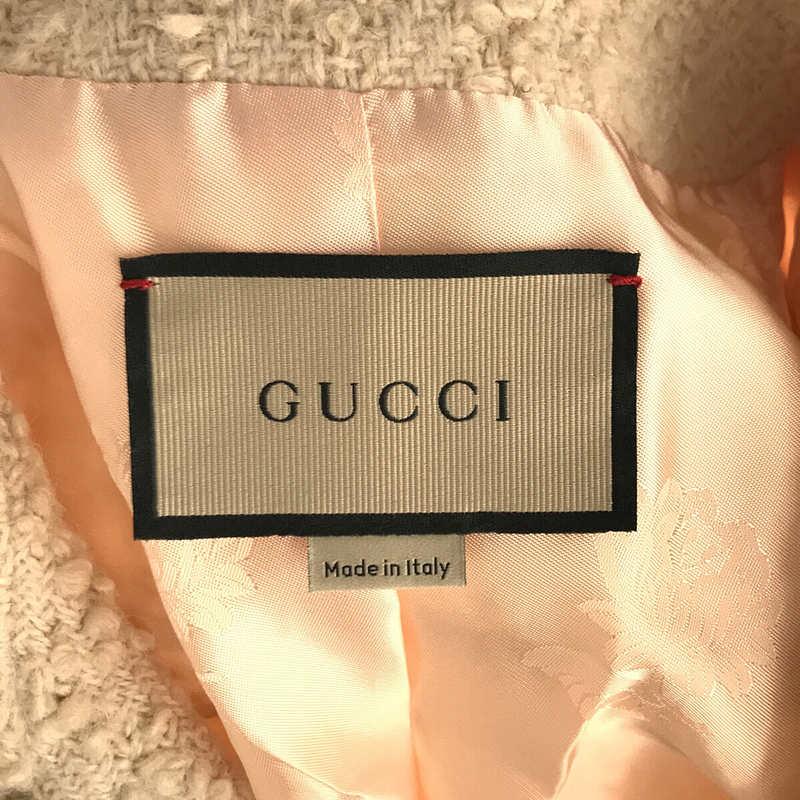 【美品】  GUCCI / グッチ | ムートンブークレコート ハンガー・カバー付き | 38 | ベージュ | レディース｜kldclothing｜06