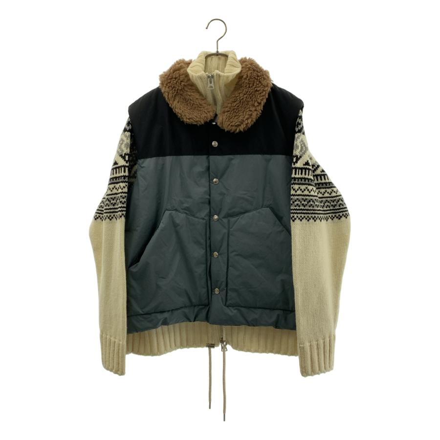 sacai（サカイ） Padded Geometric Knit Blouson パデッドベスト